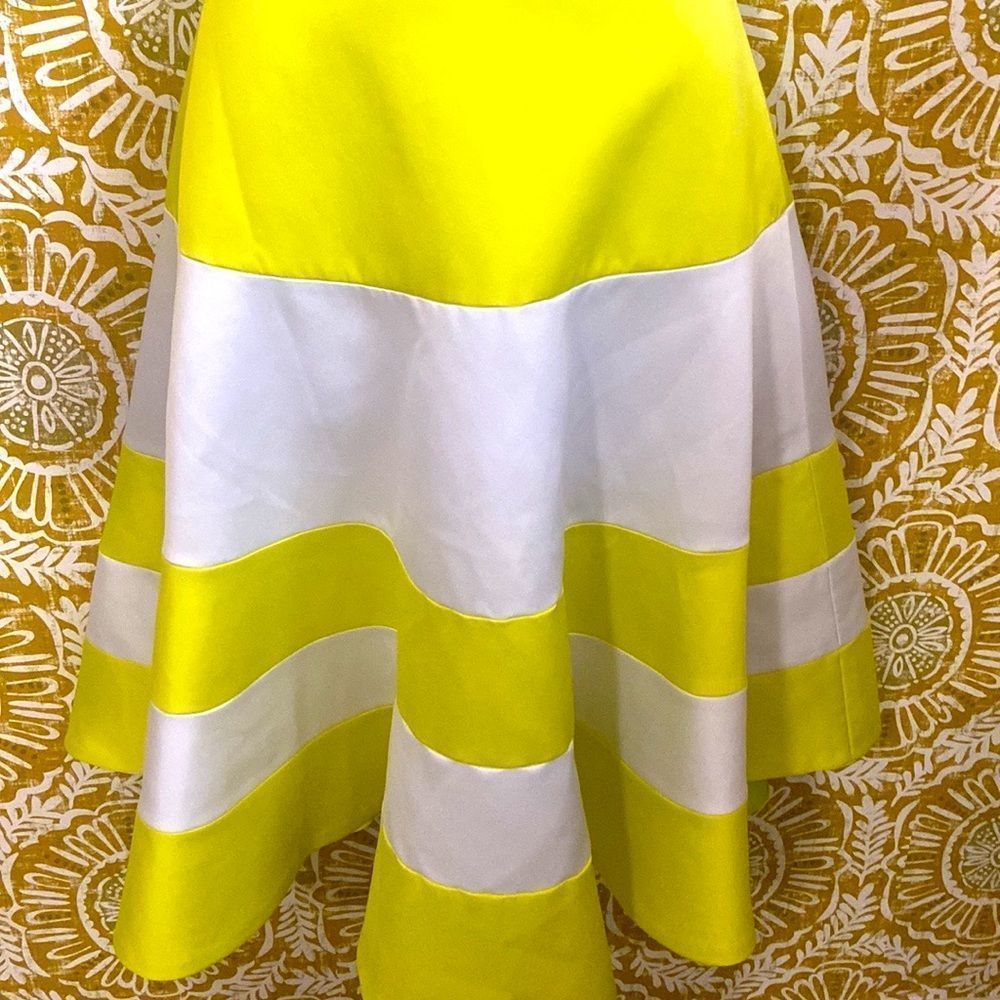 Alexis Simona Green White Strapless Satin Cutout Dress size XS - Picture 8 of 11